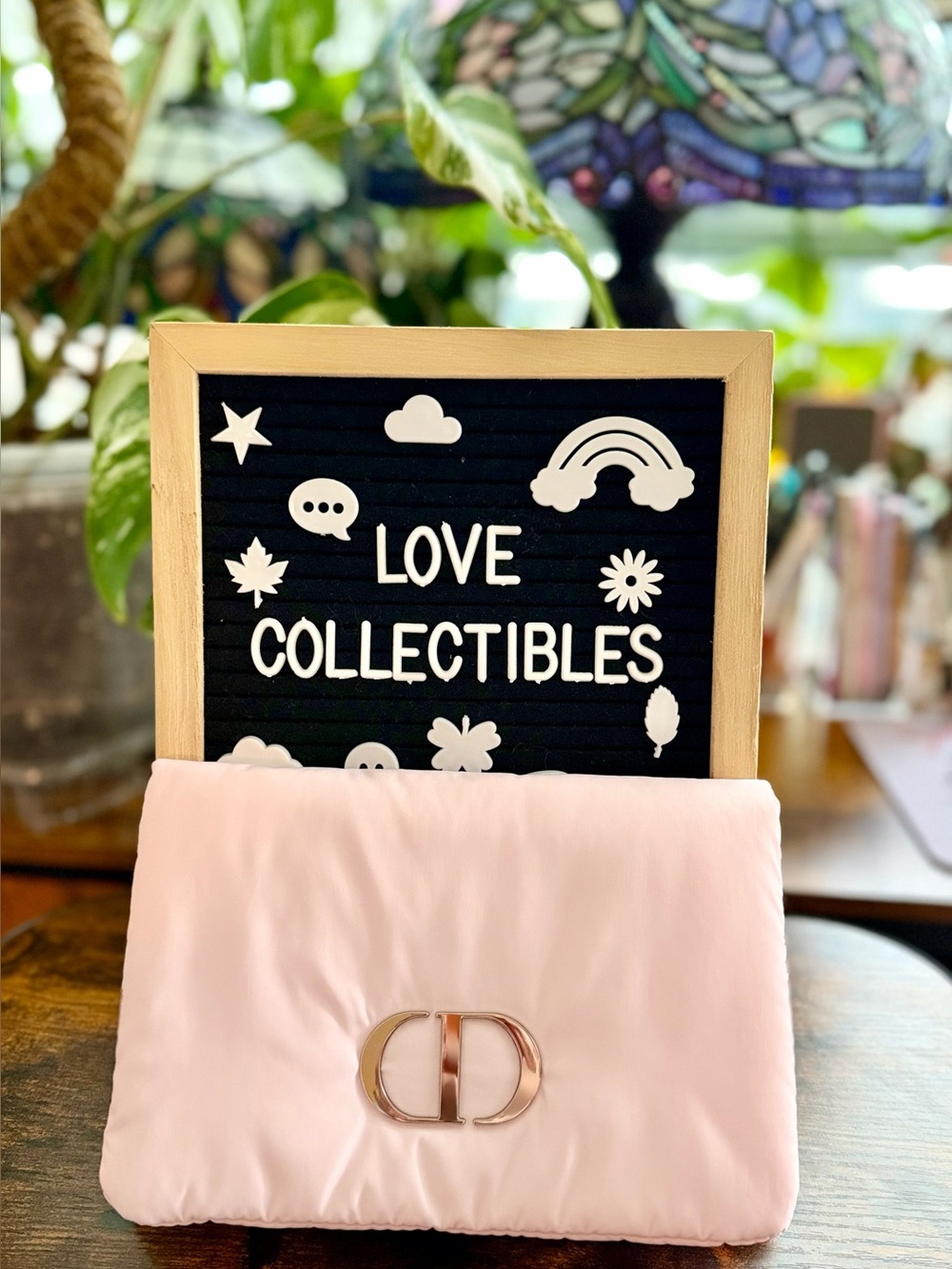 Authentic Dior Pink Padded Pouch